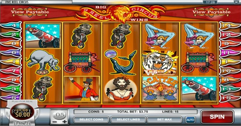 Play in 5 Reel Circus Slot Online from Rival Gaming for free now | www.webmarketingwatch.com