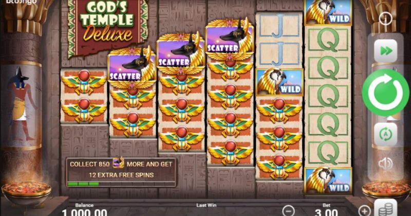 Play in God's Temple Deluxe slot online from Booongo for free now | www.webmarketingwatch.com