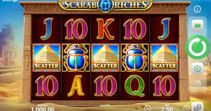 Play in Scarab Riches slot online from Booongo for free now | www.webmarketingwatch.com